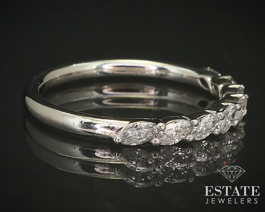 Platinum Marquise Natural .40ctw Diamond Ladies Wedding Band 3.1g i16491