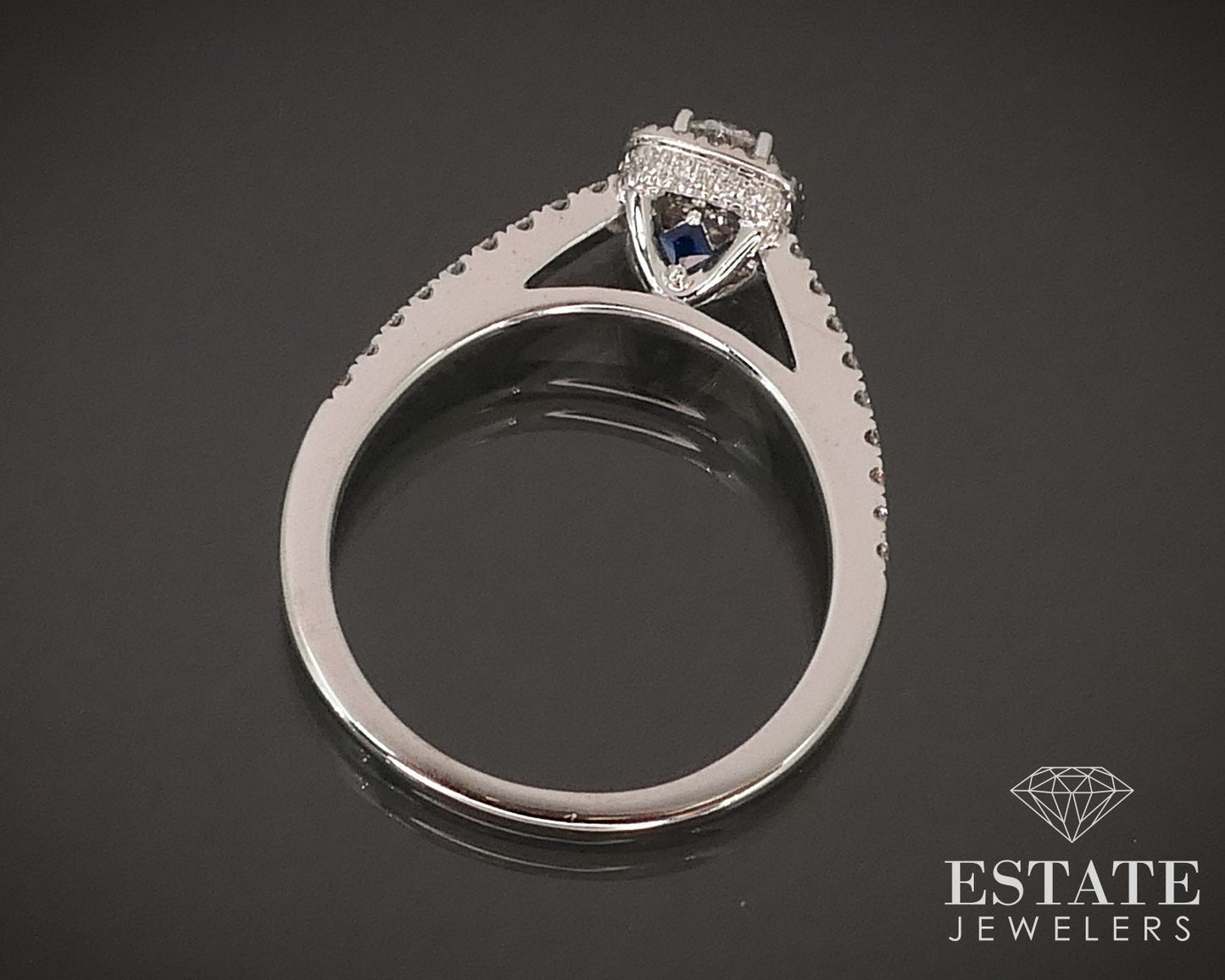 14k White Gold Round Natural .60ctw Diamond Vera Wang Engagement Ring i16486