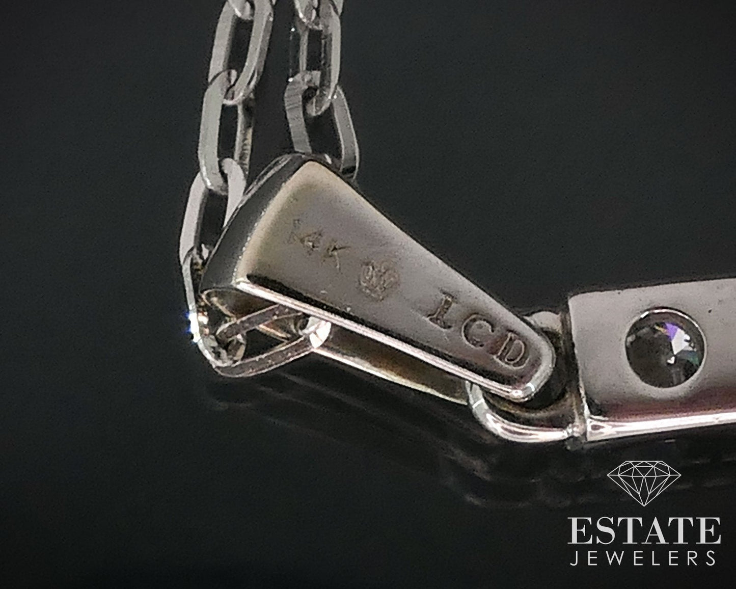 14k White Gold 1.20ctw Diamond Cross Ladies Necklace 5.3g 20"L i17653