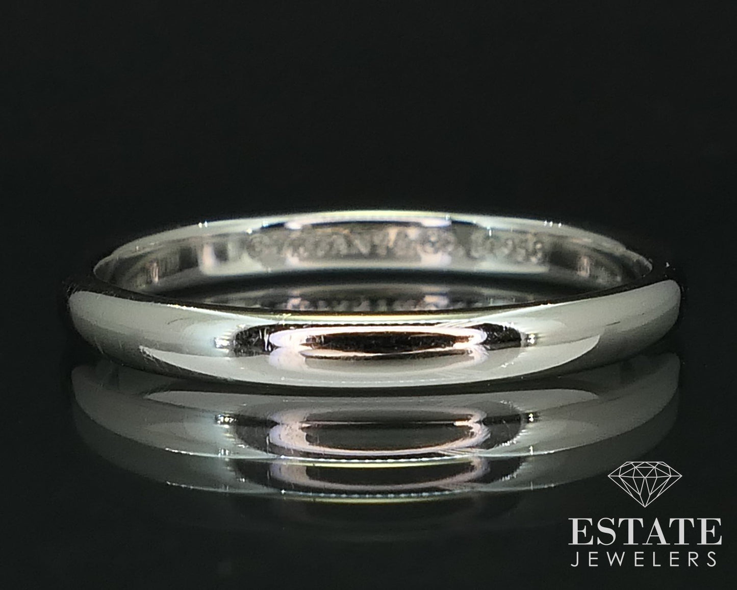 Platinum Tiffany & Co. Forever 2mm Ladies Band Ring 2.3g i16494