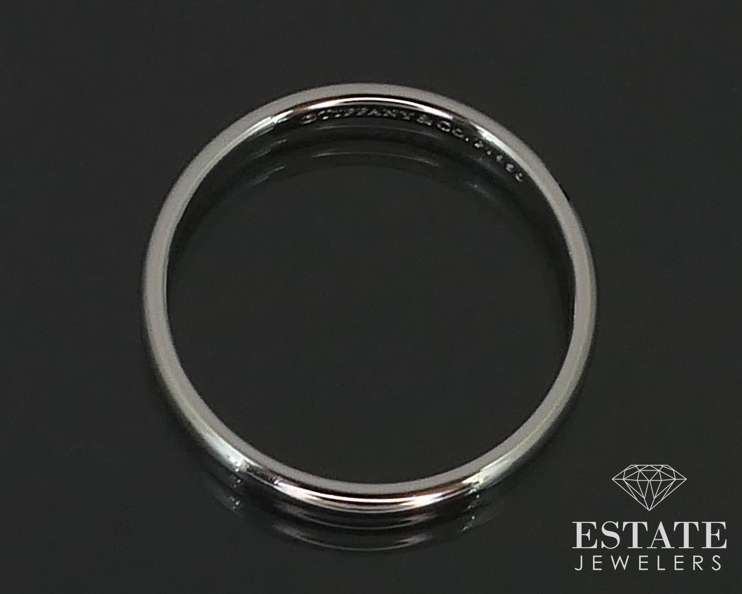 Platinum Tiffany & Co. Forever 2mm Ladies Band Ring 2.3g i16494
