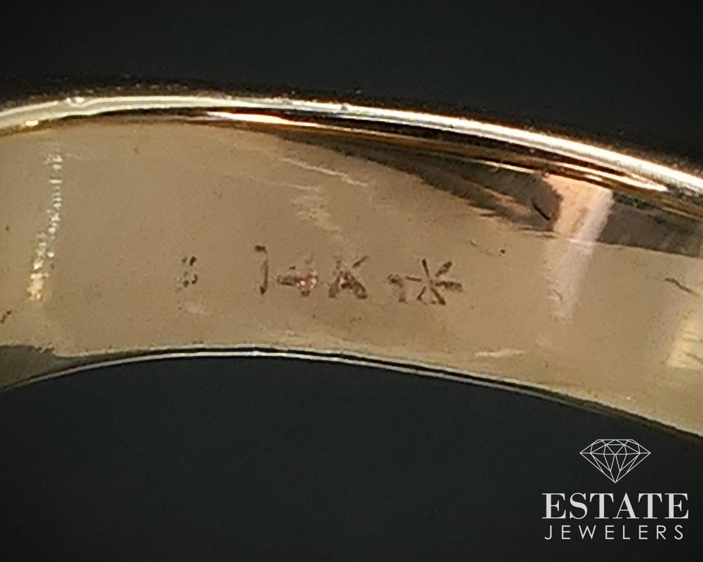 Vintage Retro 14k Yellow Gold Natural .20ctw Diamond Ladies Band Ring 4g i16524