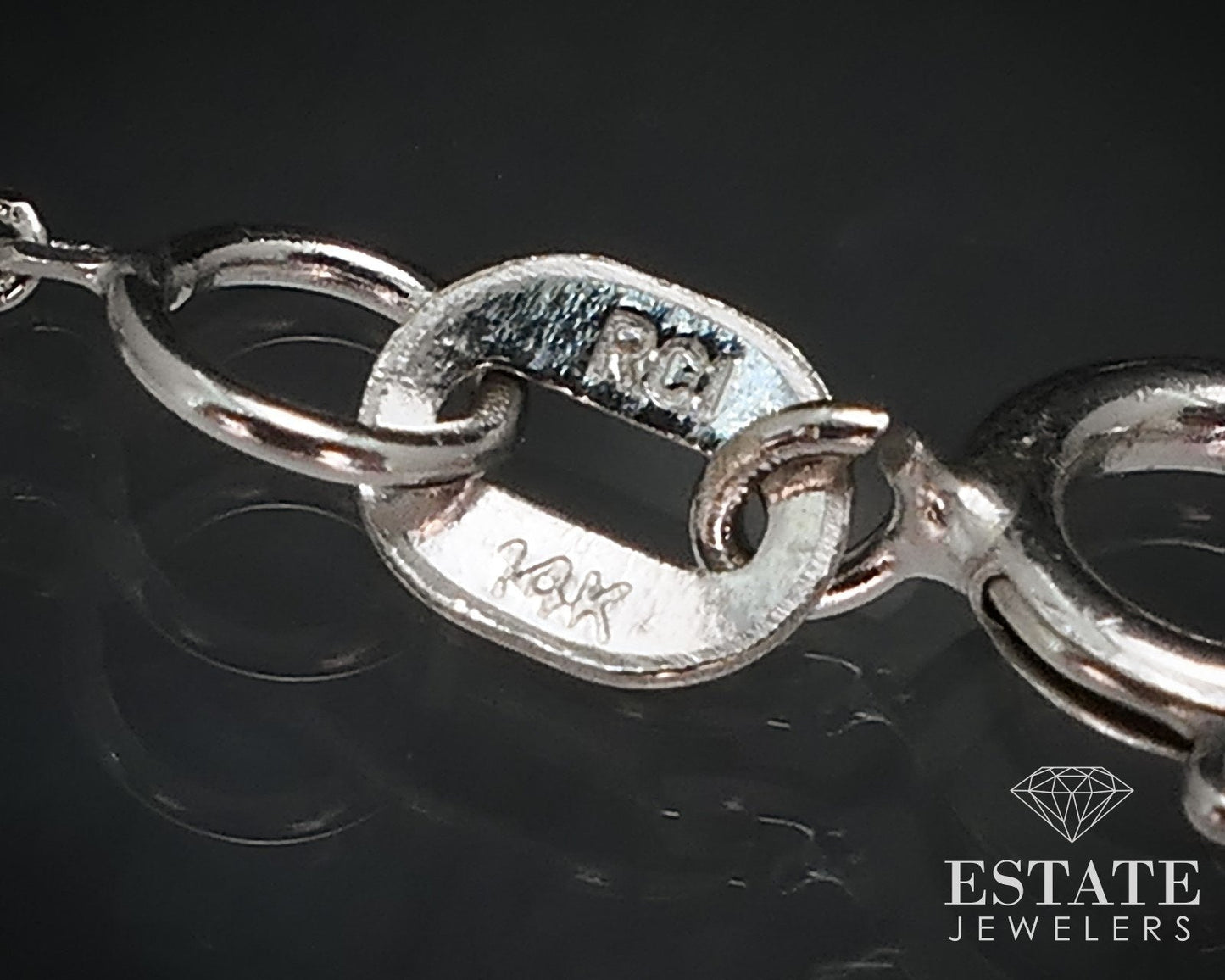 14k White Gold Princess Natural .25ctw Diamond Journey Necklace 2.3g i16567
