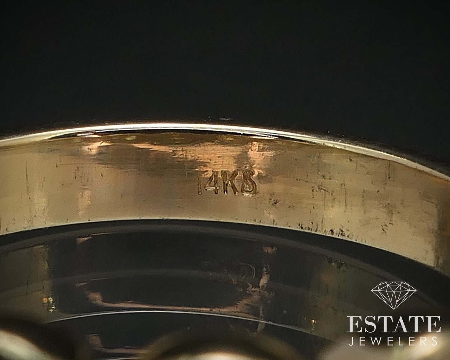 14k Yellow Gold Round Natural .75ctw Diamond Ladies Band Ring 4.4g i16542