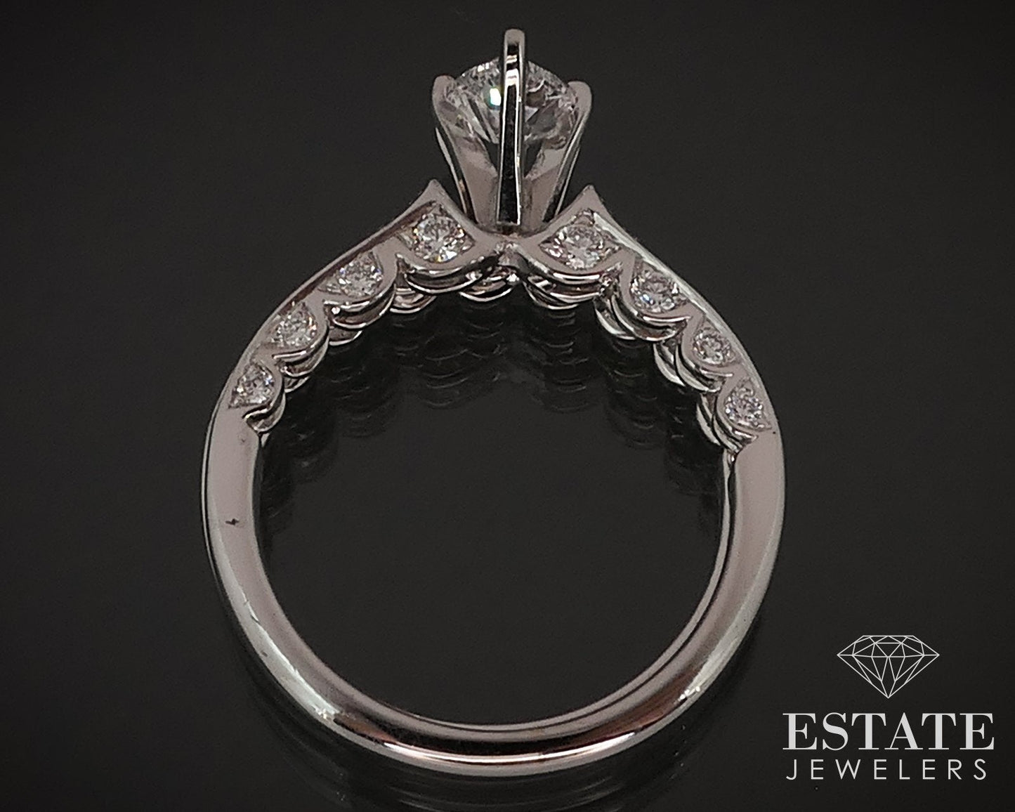 18k White Gold Pear Natural 1.37ctw Diamond Ladies Wedding Set 5.9g i16553