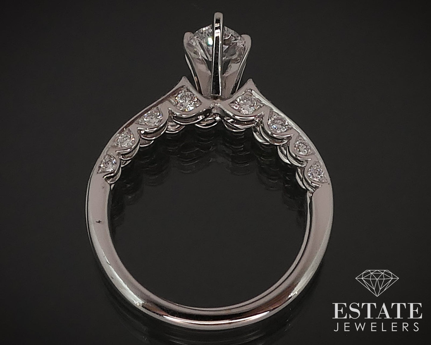 18k White Gold Pear Natural 1.37ctw Diamond Ladies Wedding Set 5.9g i16553