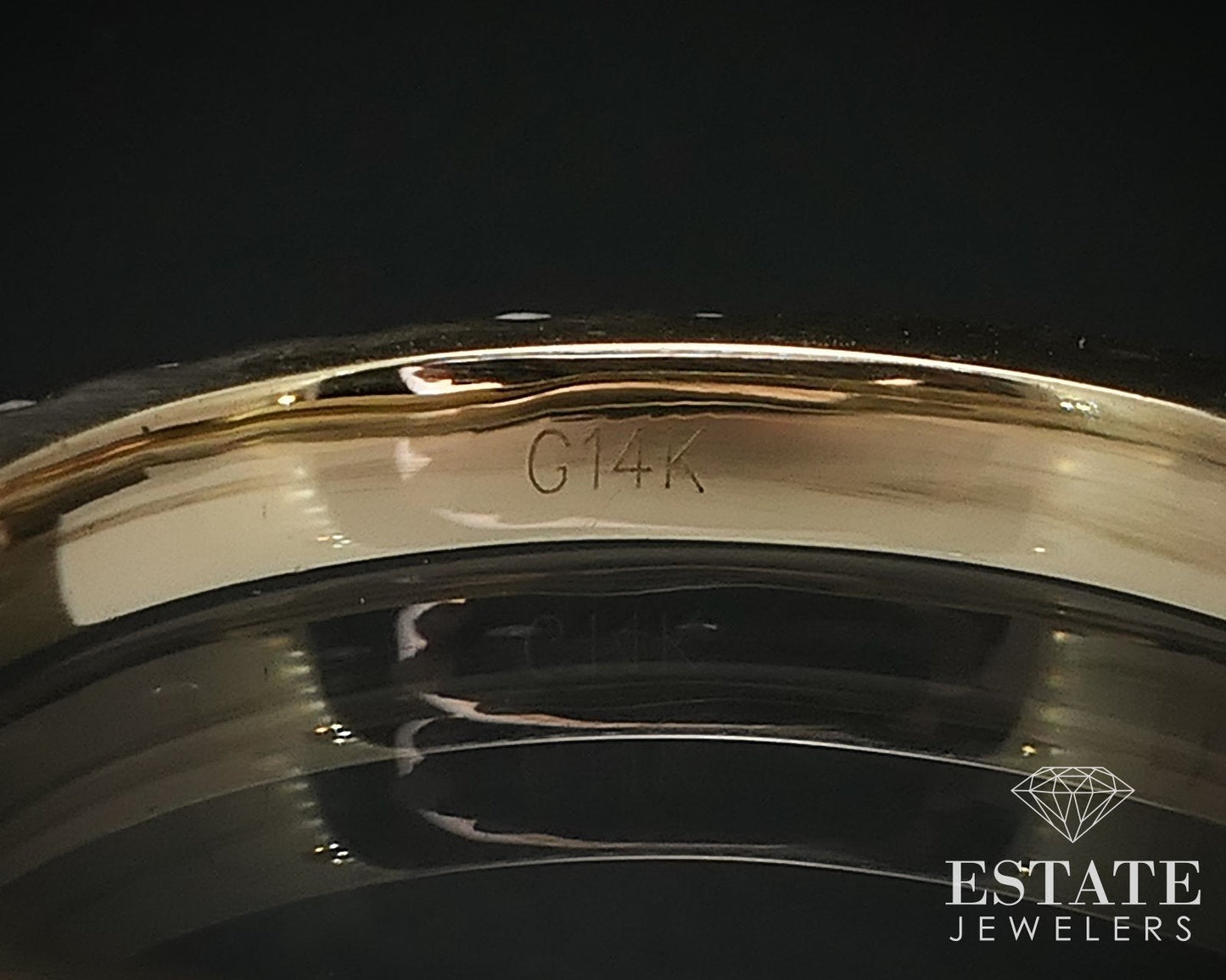 14k Yellow Gold Natural .60ctw Diamond Ladies Wedding Band Ring 2.8g i16555