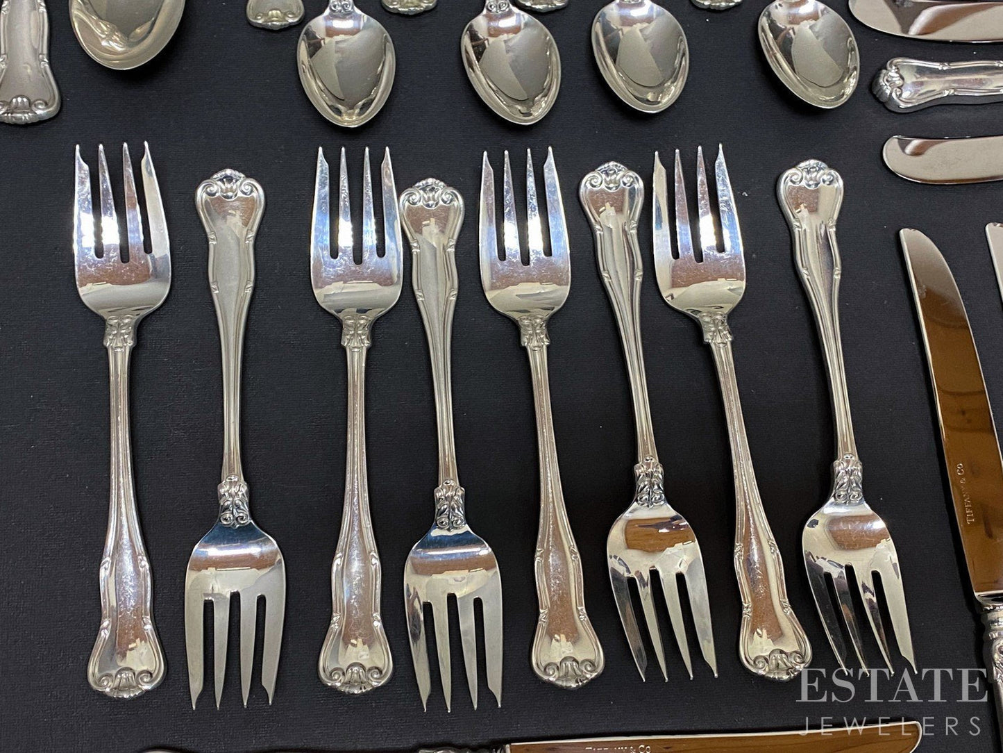 Sterling Silver Provence By Tiffany & Co. 49 Piece Flatware Set