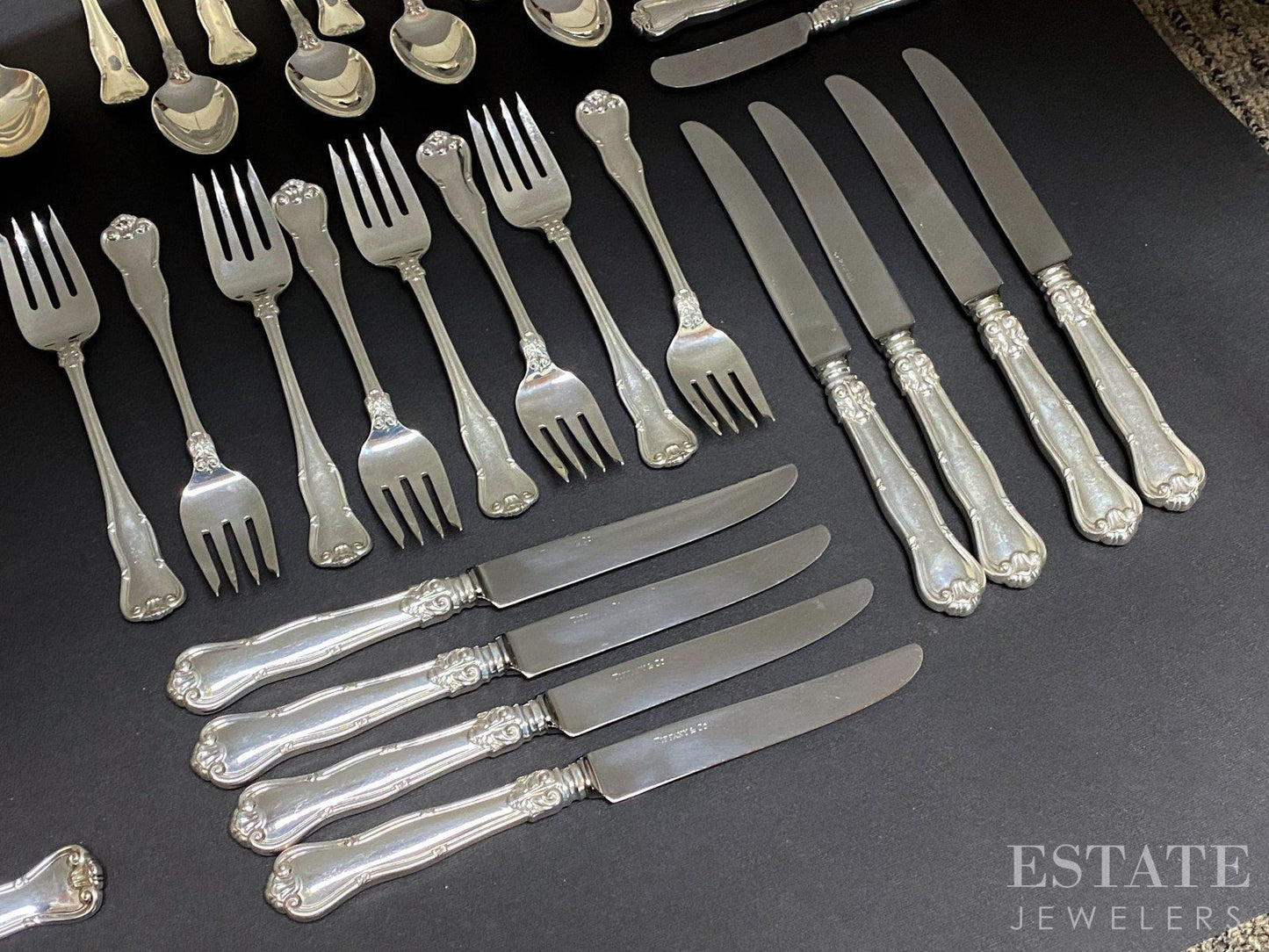 Sterling Silver Provence By Tiffany & Co. 49 Piece Flatware Set