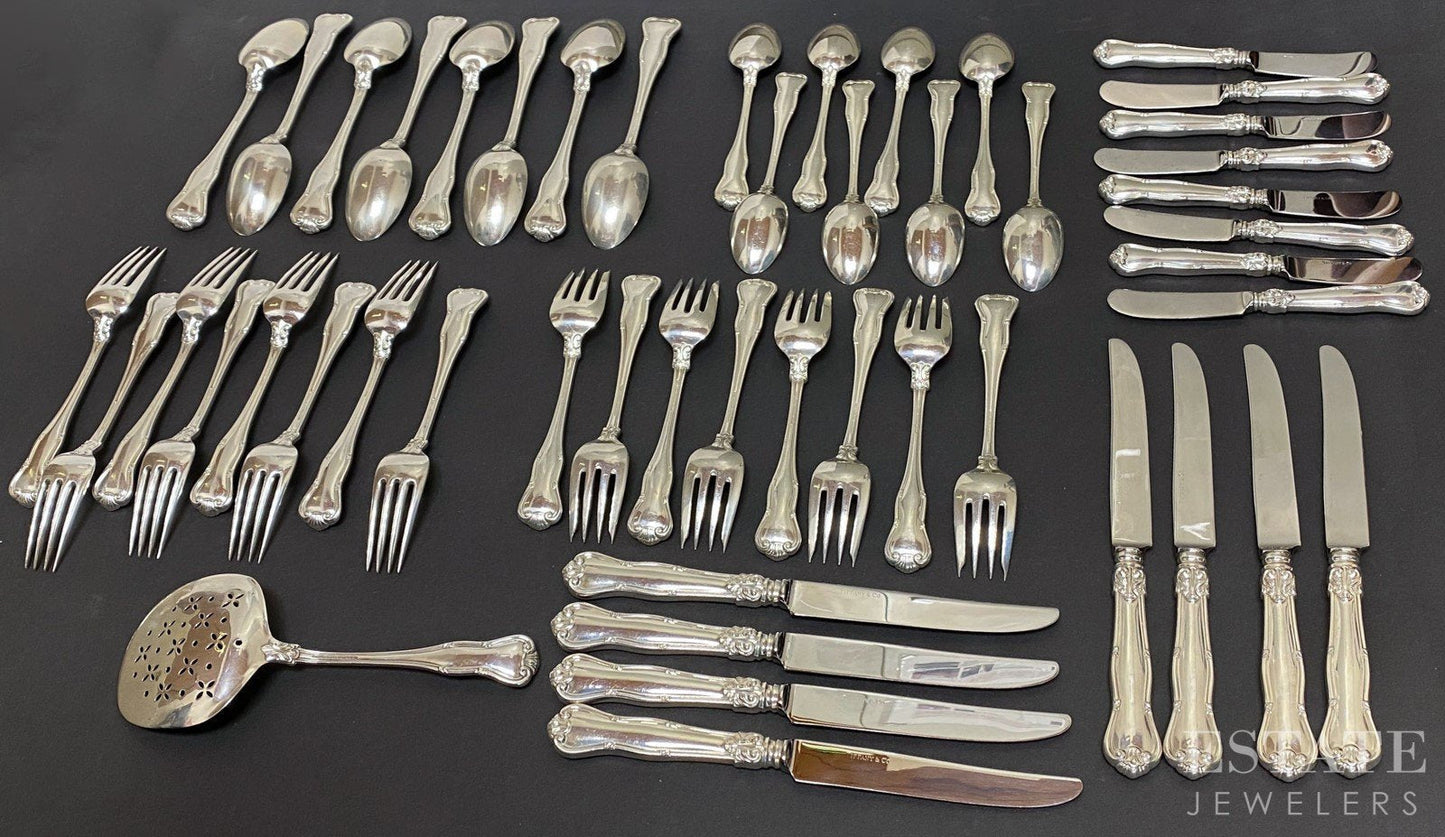 Sterling Silver Provence By Tiffany & Co. 49 Piece Flatware Set