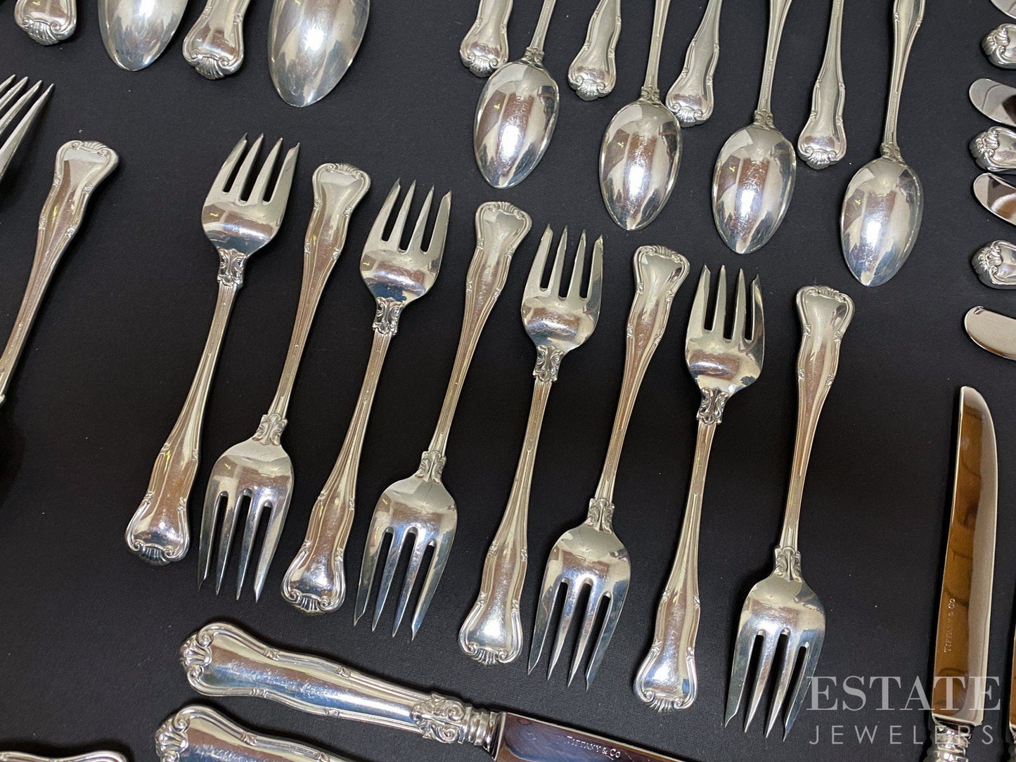 Sterling Silver Provence By Tiffany & Co. 49 Piece Flatware Set
