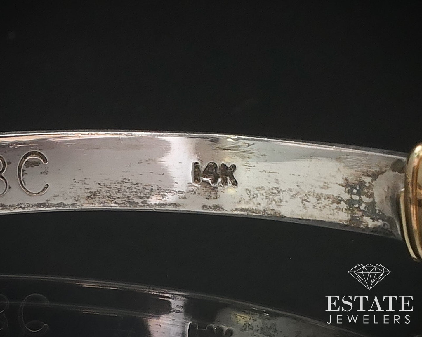 14k & Sterling CBC Caribbean Co. KJS Ladies Bangle Bracelet 11g i16736