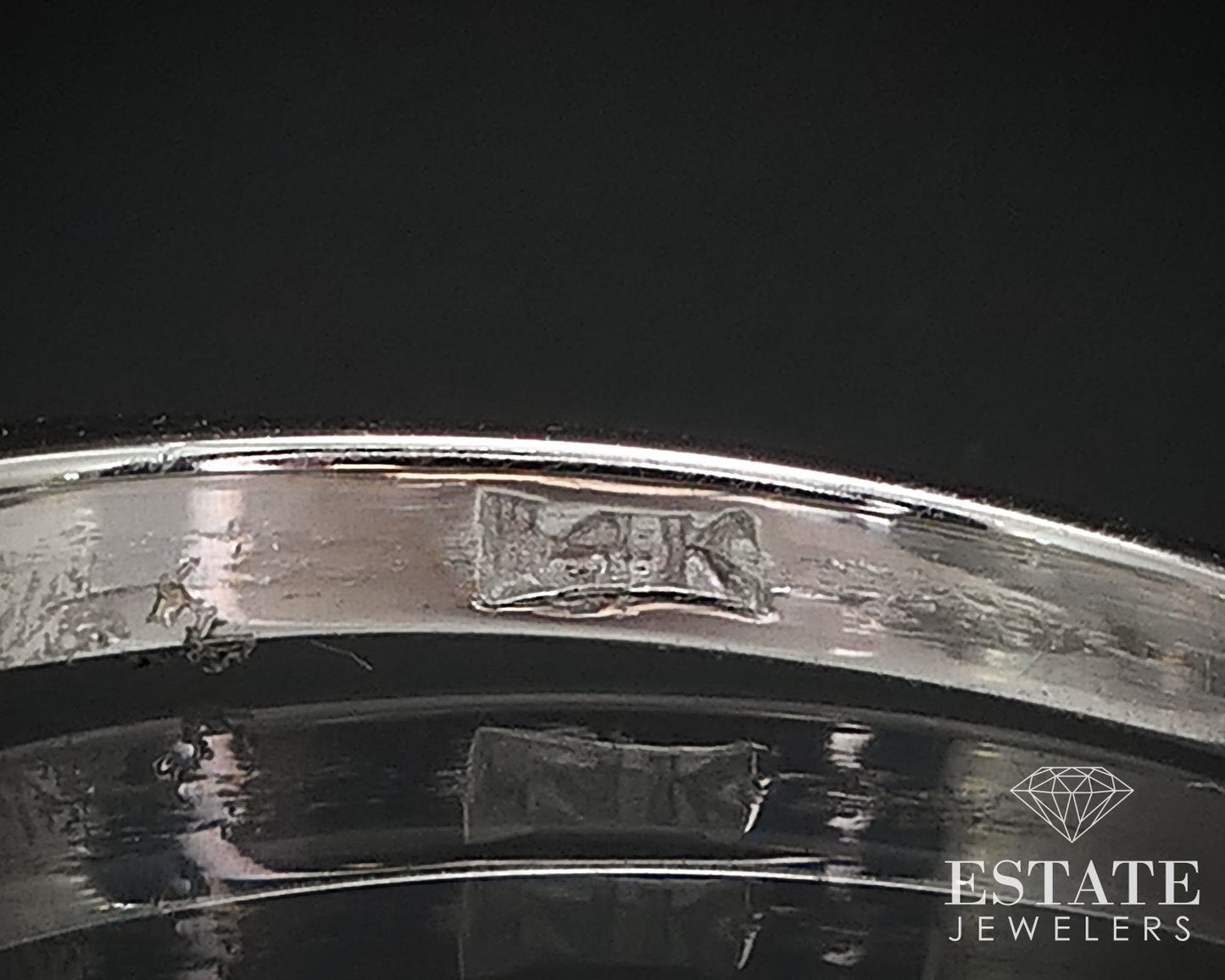 Antique 14k White Gold Natural .30ctw Diamond Ladies Wedding Band 1.8g i16672