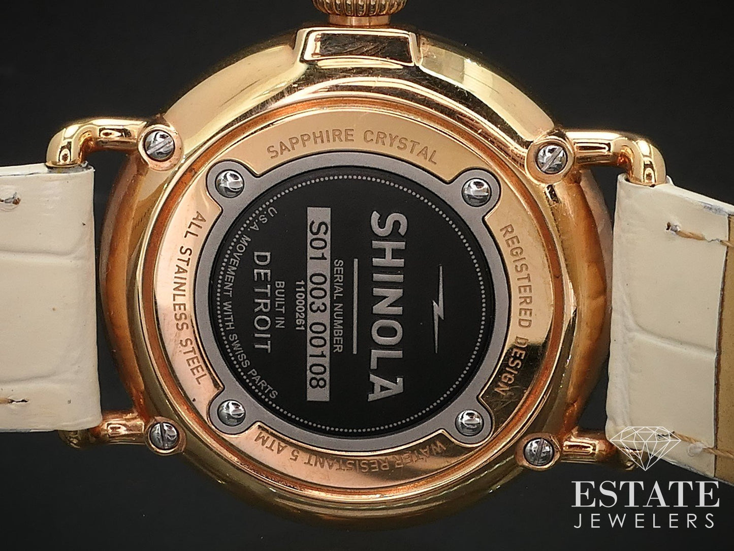 Shinola Runwell 36mm Rose Gold Stainless Steel Ladies Watch i16723