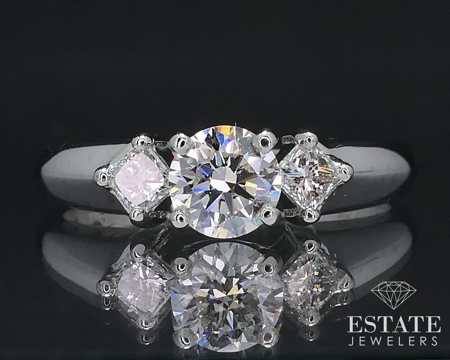 14k White Gold IGI Round Natural .71ctw Diamond Engagement Ring 3.2g i16800