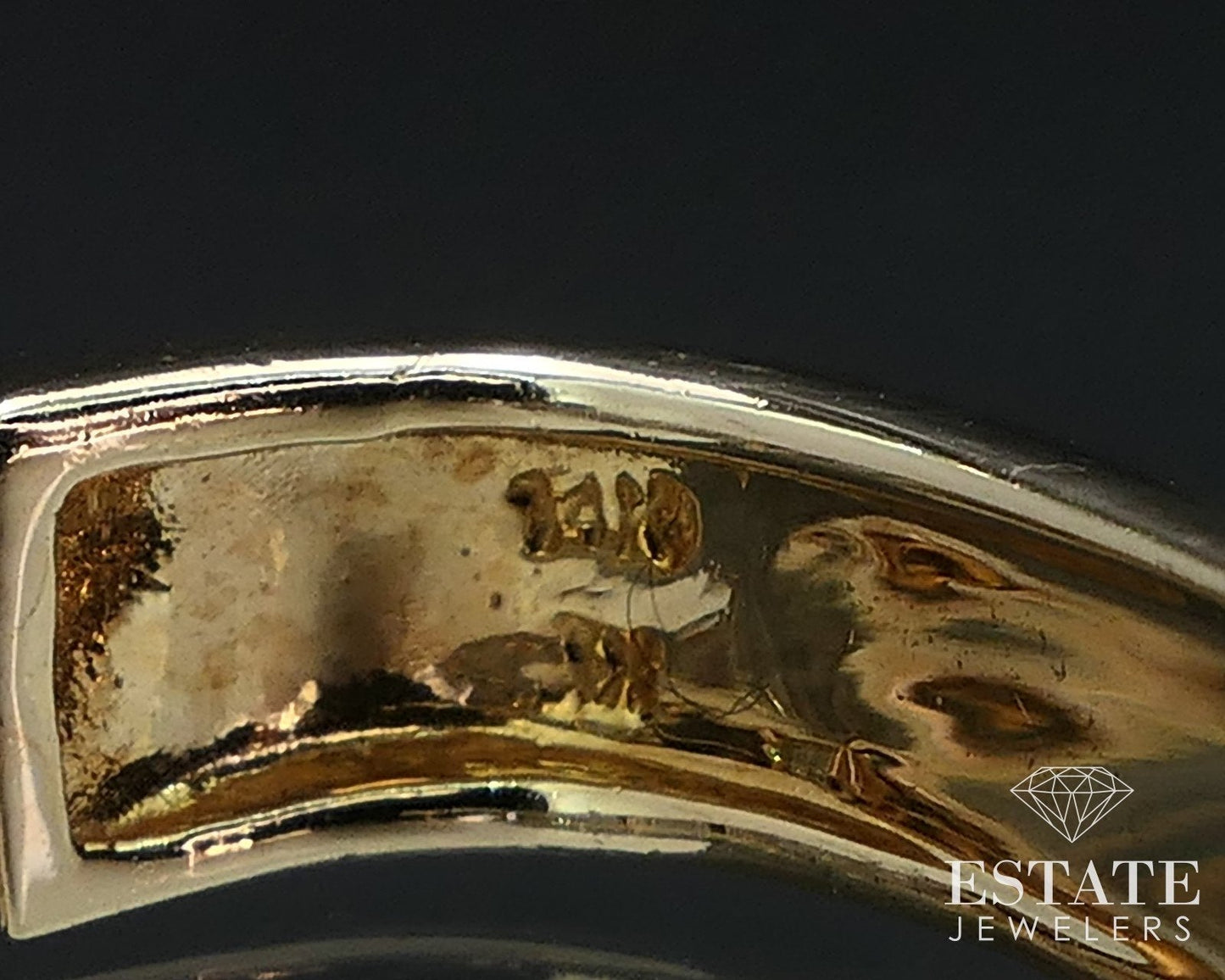 14k Yellow Gold Invisible Natural .92ctw Diamond Hoop Earrings 5.1g i16792
