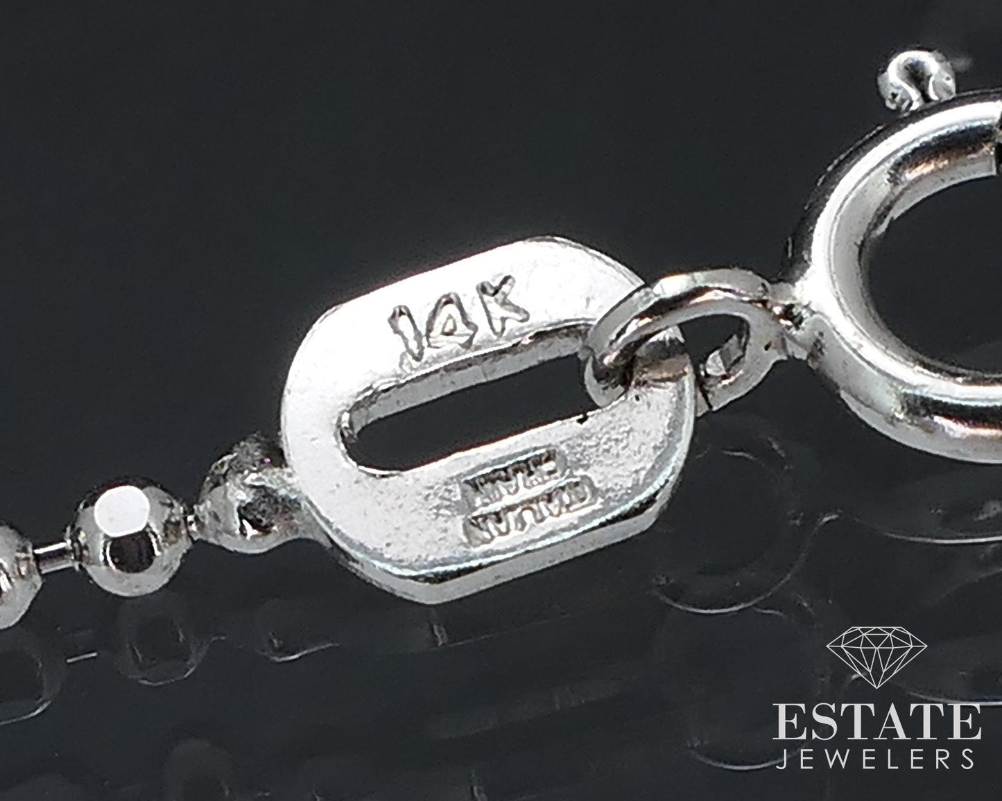 14k White Gold Natural .25ctw Diamond Journey Waterfall Necklace 5.4g i16805
