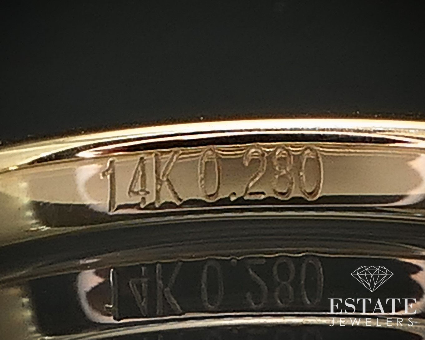 14k Yellow Gold Round Natural .28ctw Diamond Ladies Wedding Band 2g i16832