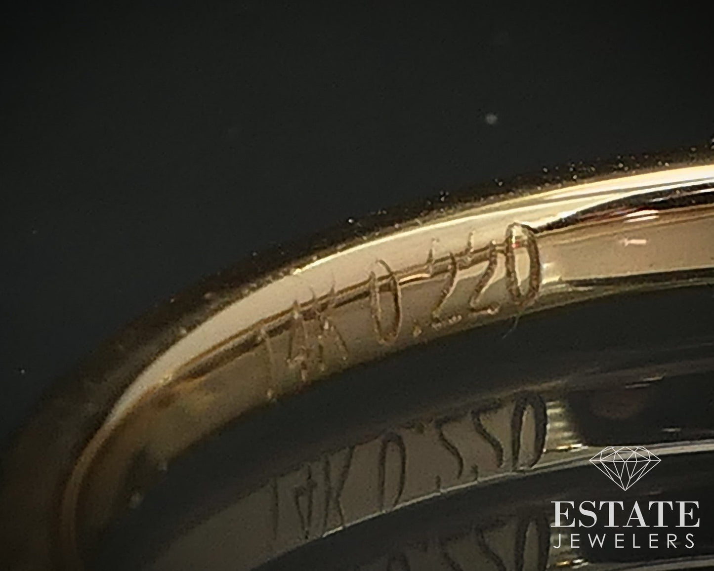14k Yellow Gold Round Natural .22ctw Diamond Ladies Wedding Band 1.6g i16830