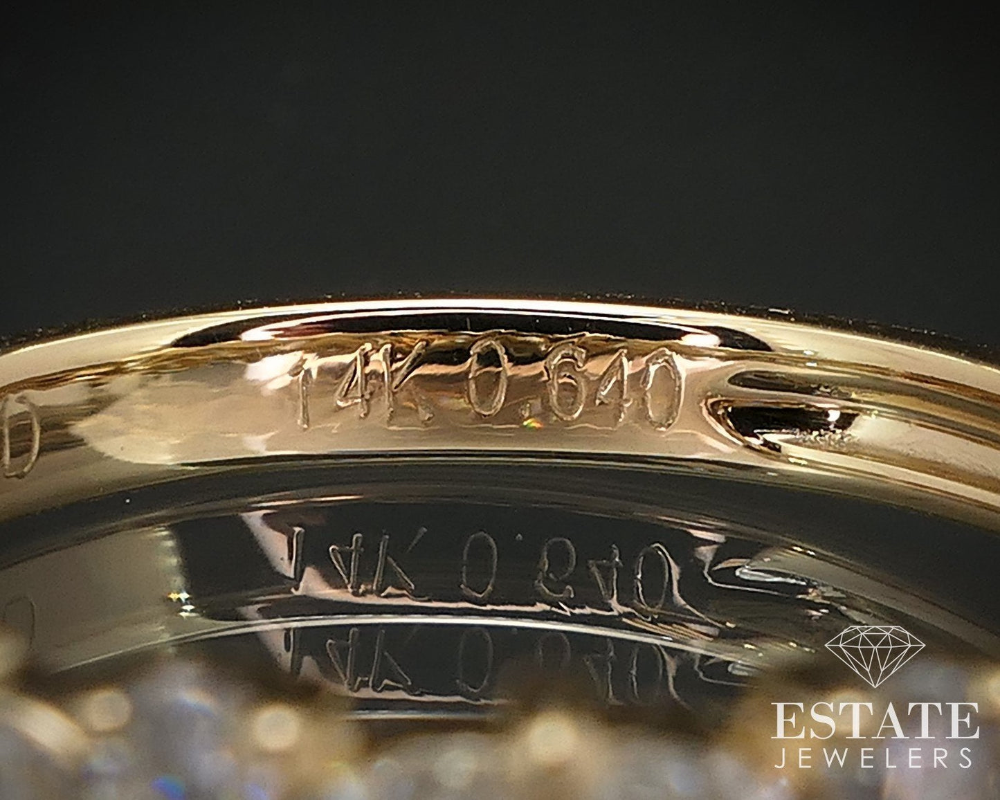 14k Yellow Gold Natural .64ctw Diamond Ladies Wedding Band 2.3g i16839