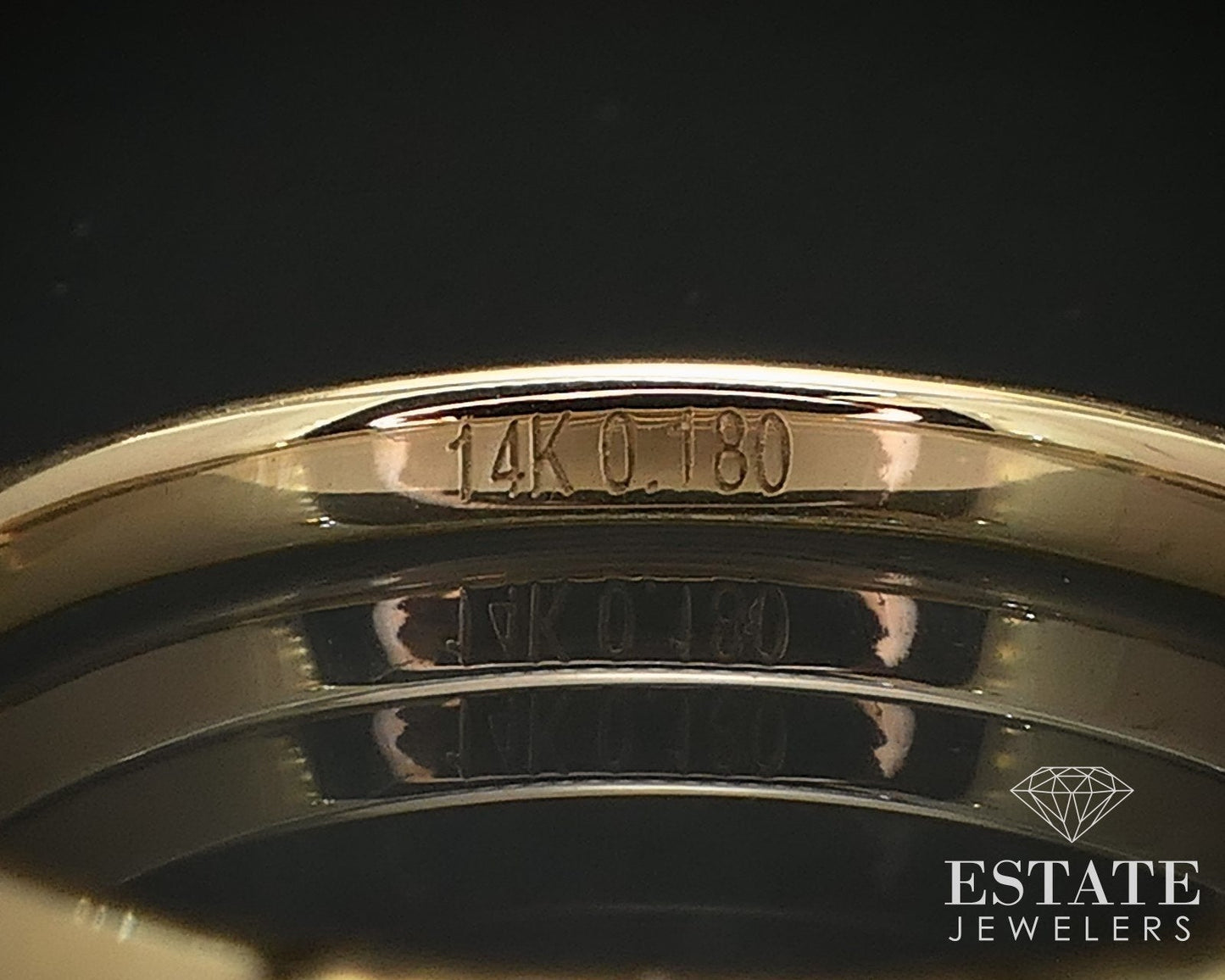 14k Yellow Gold Round Natural .18ctw Diamond Ladies Wedding Band 1.8g i16825