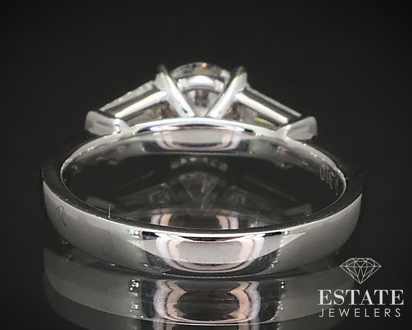 14k White Gold GIA Round Natural 1.19ctw Diamond Engagement Ring 3.5g i16843