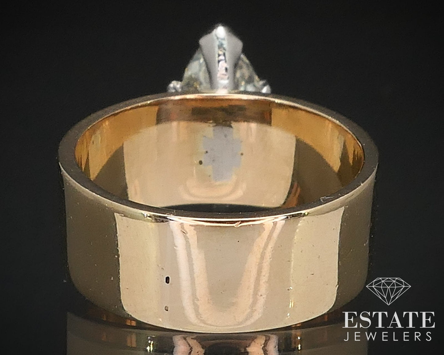 14k Yellow Gold Marquise Natural 1.45ct Diamond Solitaire Engagement Ring i16907