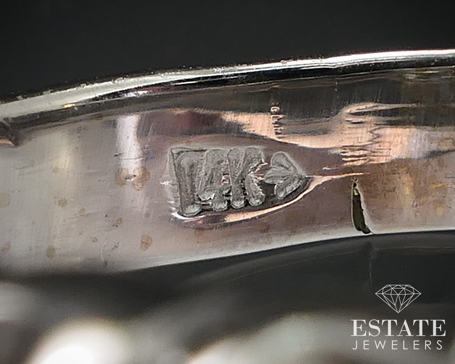 Antique Edwardian 14k White Gold European .25ct Diamond Belcher Ring 7.8g i17019