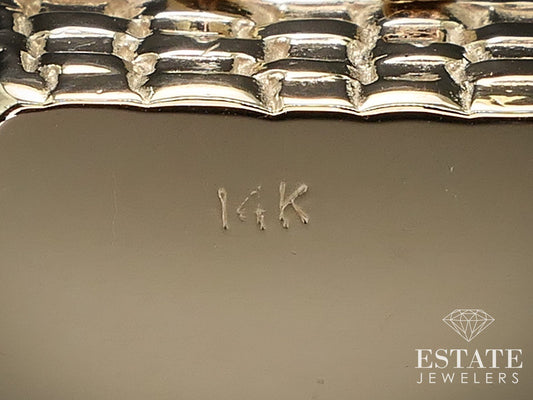 14k Yellow Gold Dimensional Longaberger Picnic Basket Charm 6g i17000