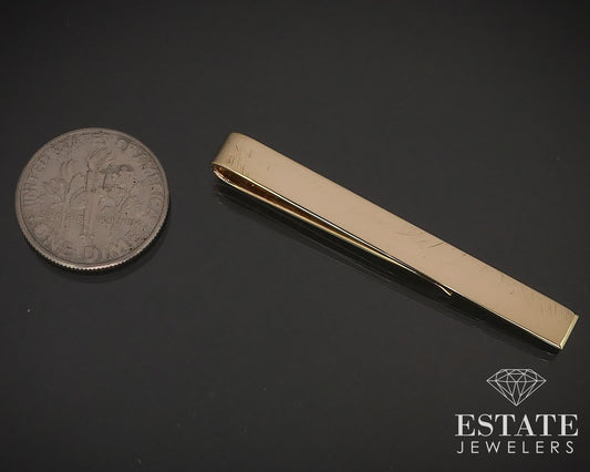 14k Yellow Gold Tiffany & Co. Smooth Tie Bar Clip 3.8g i17028