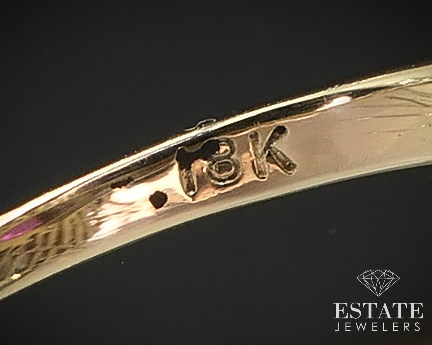 18k Yellow Gold IGI Natural Ruby & Diamond Ballerina Cocktail Ring 4.5g i17116