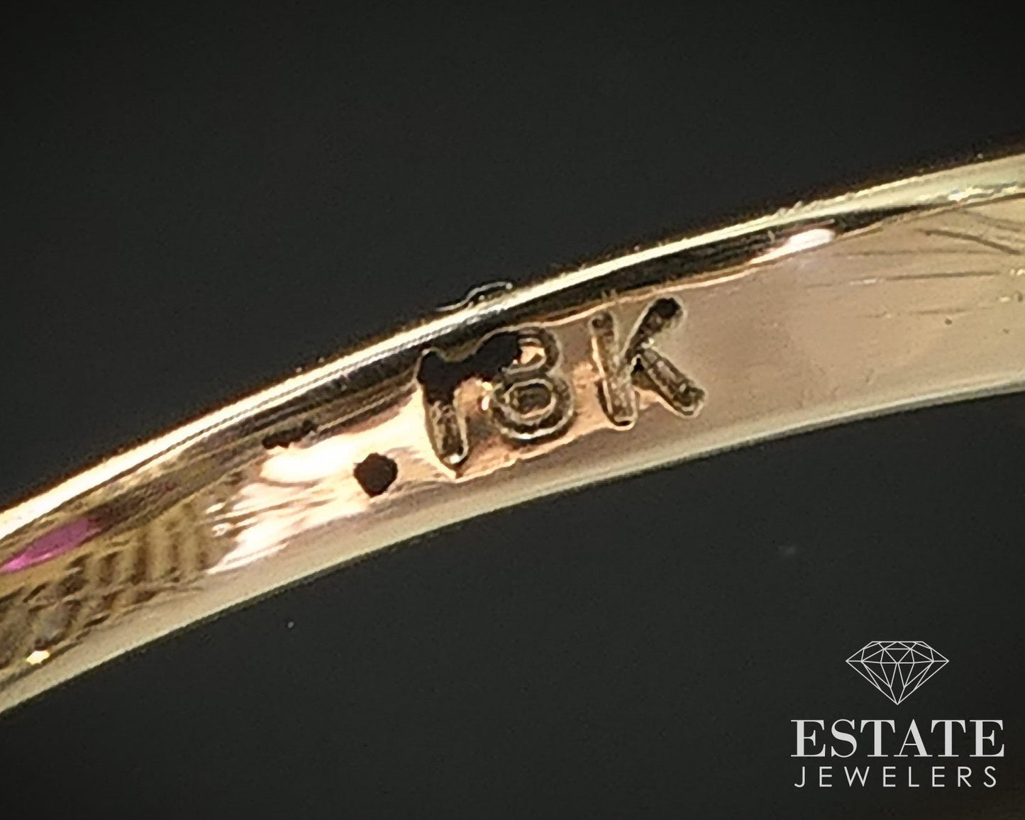18k Yellow Gold IGI Natural Ruby & Diamond Ballerina Cocktail Ring 4.5g i17116