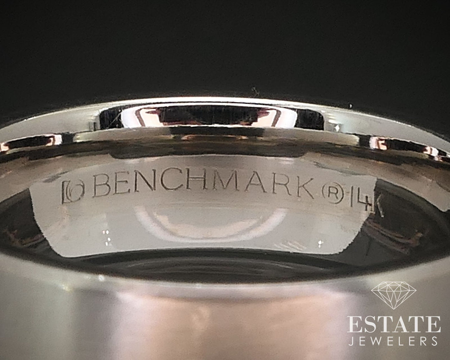 14k White Gold 7mm Brushed Mens Wedding Band Ring 10.7g i17187b