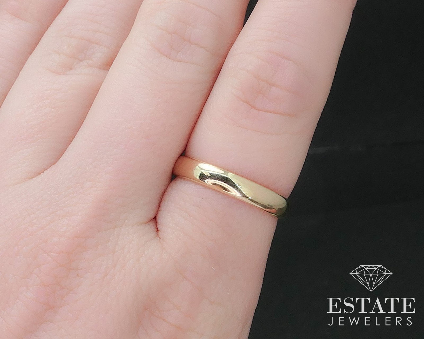 Vintage 14k Yellow Gold 3.6mm Smooth Mens Wedding Band Ring 3.5g i17194b