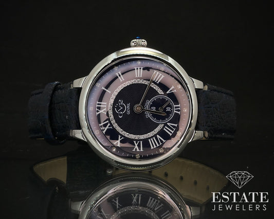 Gevril Rome GV2 12205 Blue Diamond Dial Stainless Steel Ladies Watch p72683