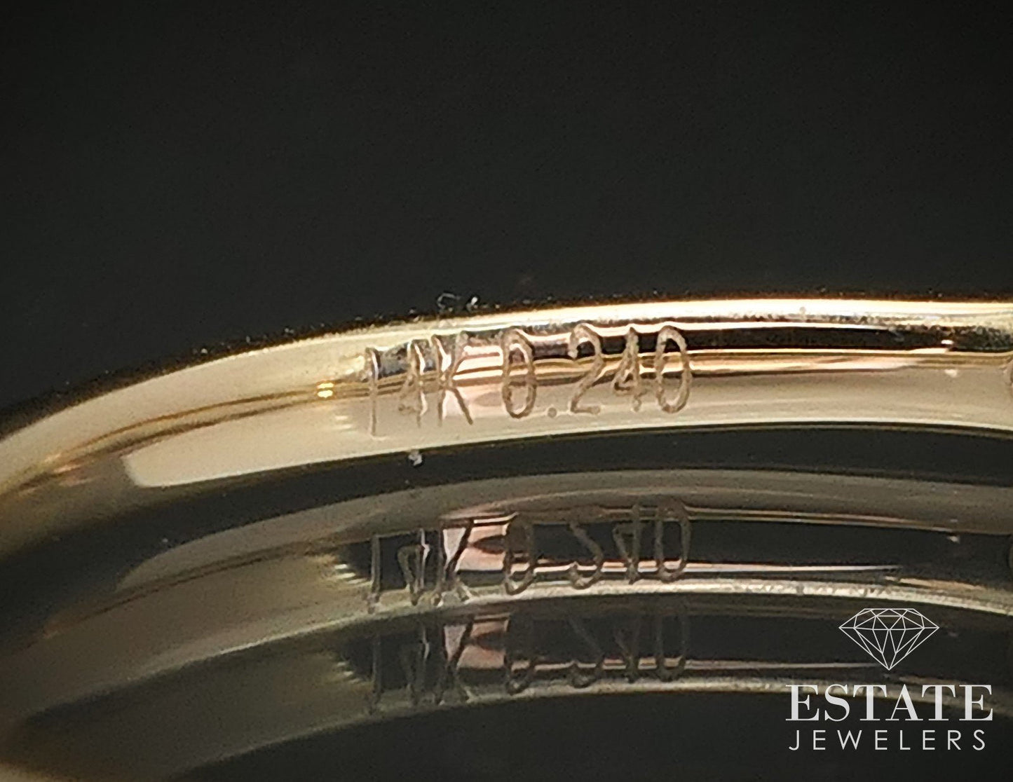 14k Yellow Gold Natural .24ctw Diamond Ladies Wedding Band Ring 1.6g i17239