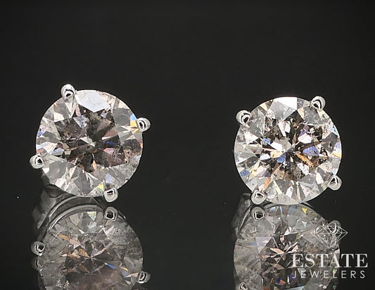 14k White Gold Round 1.10ctw Natural Diamond Stud Earrings i17257