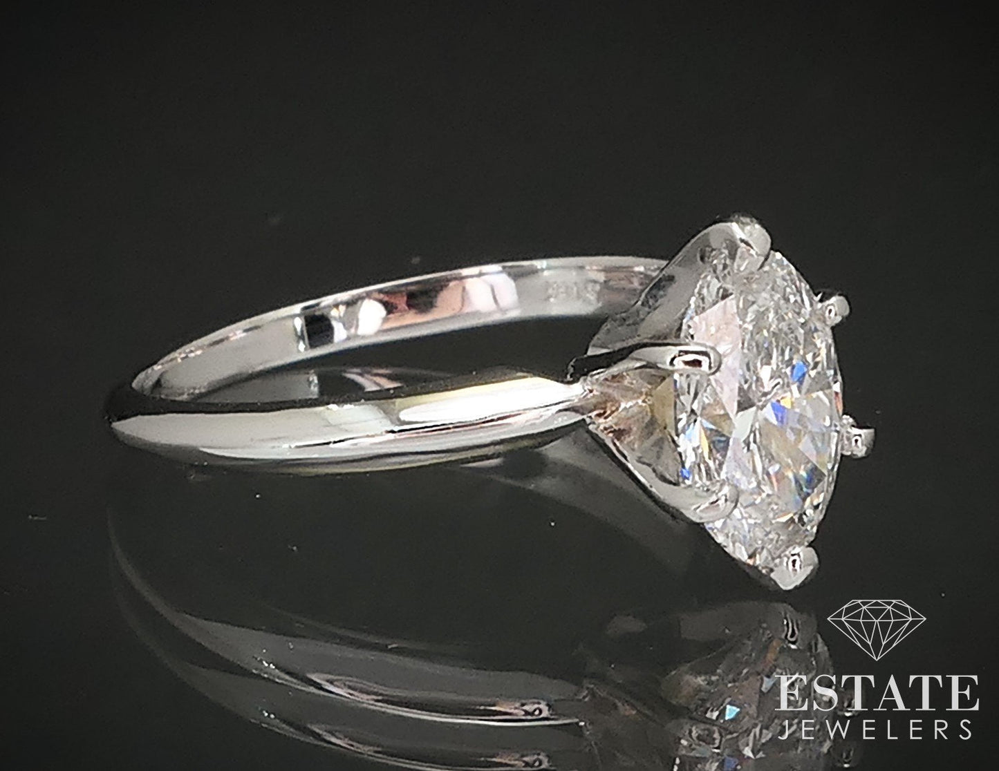 14k White Gold IGI 1.07ct Lab Diamond Solitaire Engagement Ring 2.2g i17260