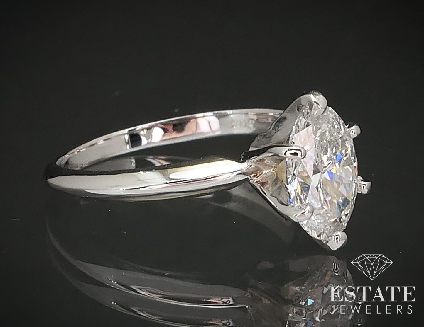 14k White Gold IGI 1.07ct Lab Diamond Solitaire Engagement Ring 2.2g i17260