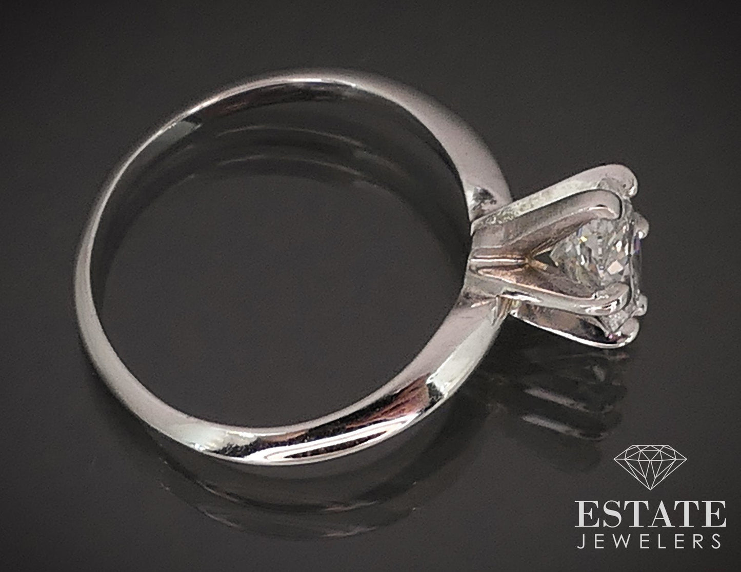 14k White Gold IGI 1.07ct Lab Diamond Solitaire Engagement Ring 2.2g i17260
