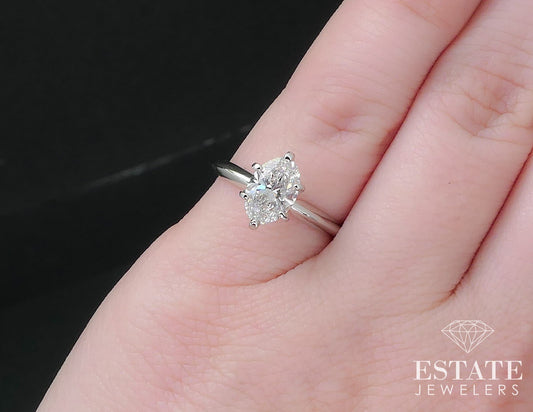 14k White Gold IGI 1.07ct Lab Diamond Solitaire Engagement Ring 2.2g i17260