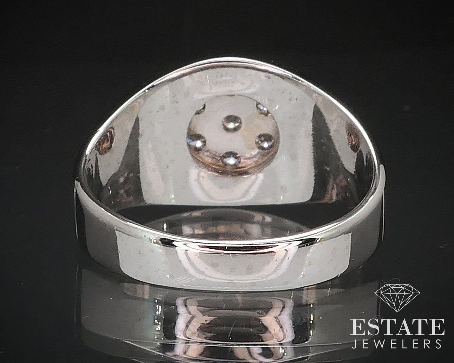 Vintage 14k White Gold Natural .35ctw Diamond Kentucky Cluster Ring 10g i17315b