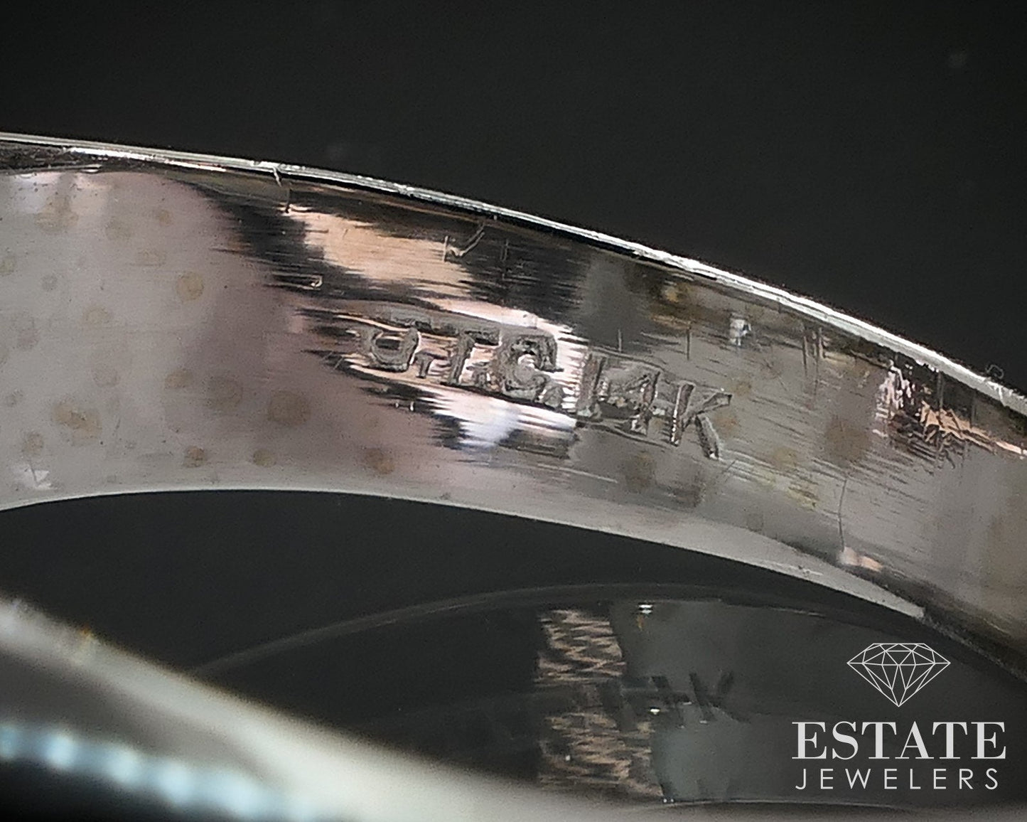 Vintage 14k White Gold Natural .35ctw Diamond Kentucky Cluster Ring 10g i17315b