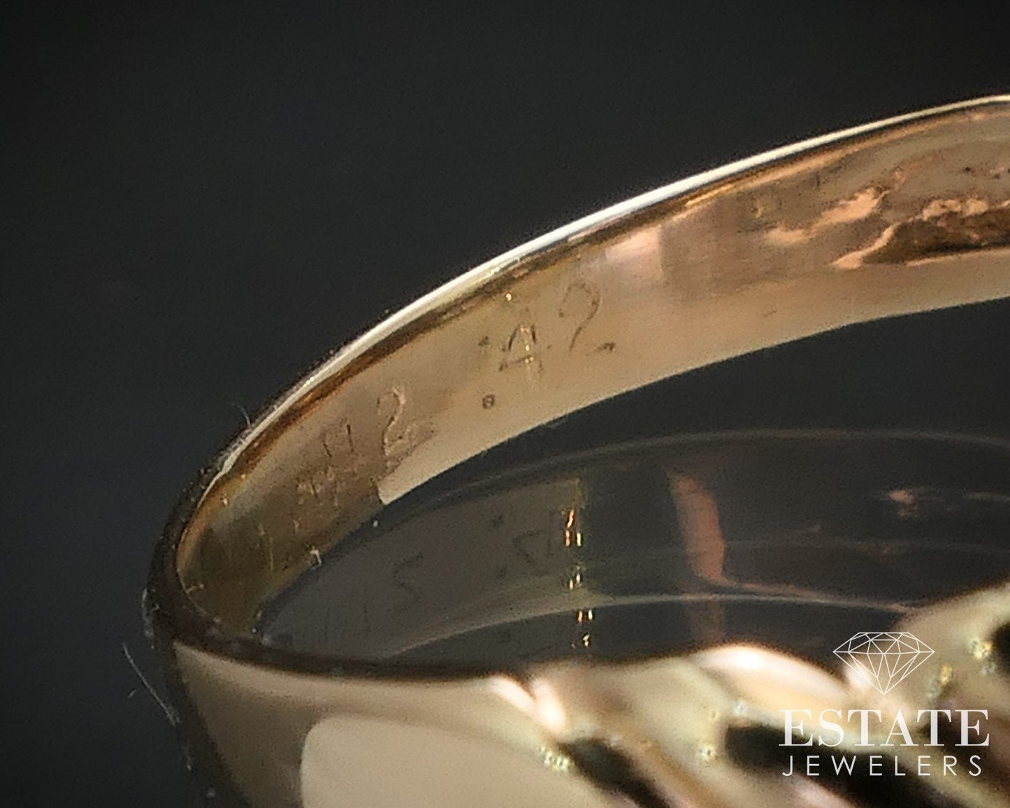 Vintage 14k Yellow Gold Natural .42ctw Diamond Kentucky Cluster Ring 3g i17311b