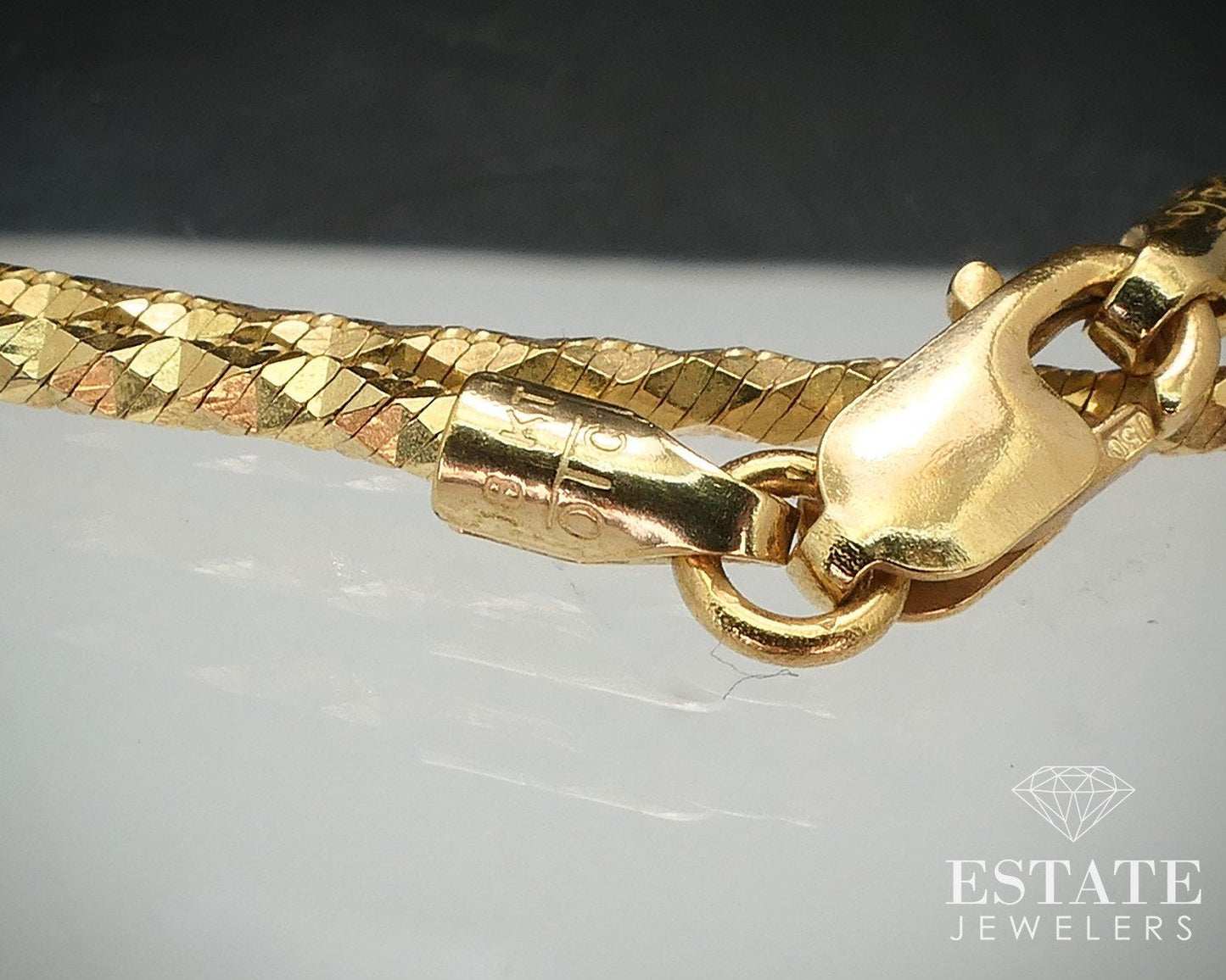 18k Yellow Gold 1.5mm D/C Snake Chain Ladies Necklace 9g 18"L i17308b