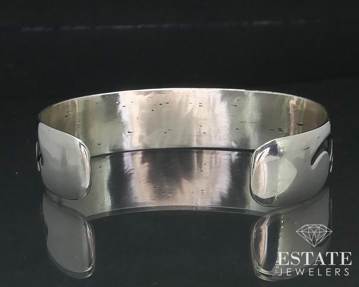 Vintage Sterling Hopi Overlay Ladies Cuff Bracelet 34.2g i17351