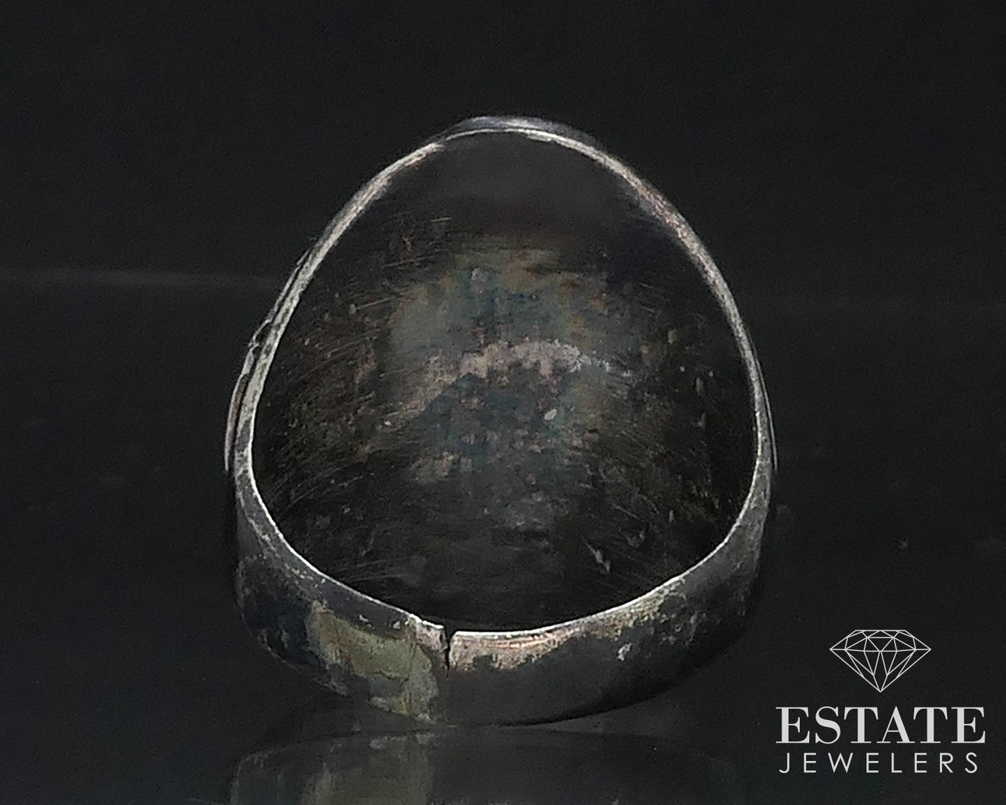 Vintage Sterling Zuni Multi Gem Large Mens Band Ring 16.7g i17344