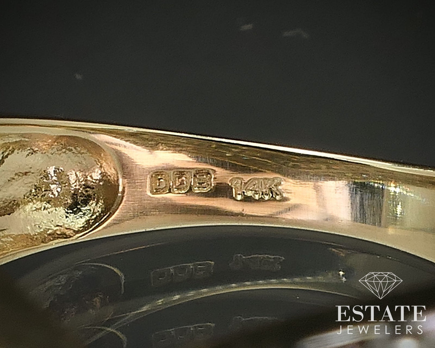 Vintage 14k Yellow Gold Natural .60ctw Diamond Ladies Band Ring 4g i17373b