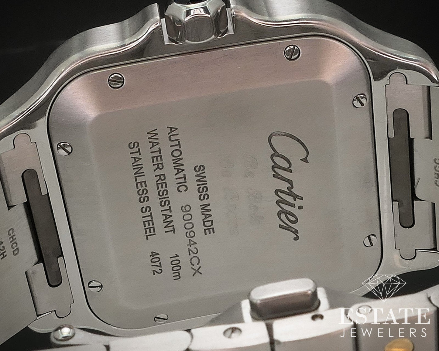 Cartier Santos De Cartier 18k & Stainless W2SA0009 Automatic Mens Watch i17407