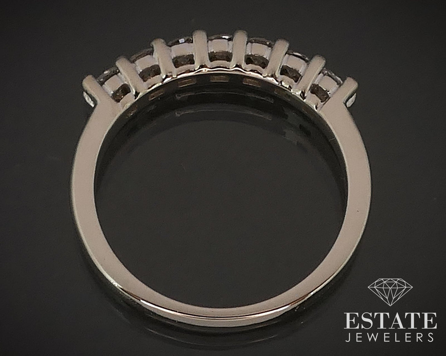 14k White Gold Natural .45ctw Diamond Ladies Wedding Band 2.7g i17422